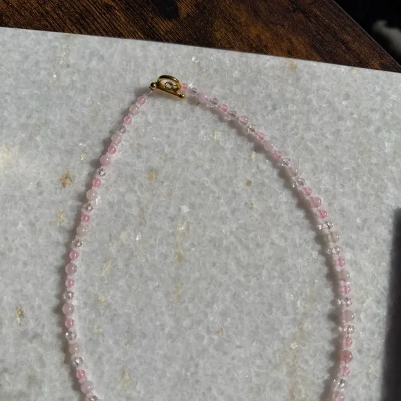 Rose Quartz Choker - Picture 6 of 7